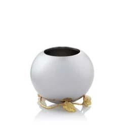 Outlet 👍 Michael Aram Hydrangea Rose Bowl Vase Silver 🔥