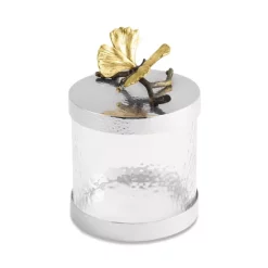 Deals ⌛ Michael Aram Butterfly Ginkgo Extra Small Canister Silver 🛒