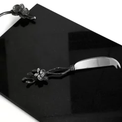 Cheap 🔥 Michael Aram Black Orchid Cheese Board & Knife Black Nickelplate ⭐ -Michael Aram Sales Store unnamed file 1054