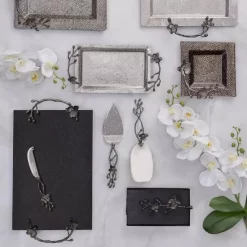 Cheap 🔥 Michael Aram Black Orchid Cheese Board & Knife Black Nickelplate ⭐ -Michael Aram Sales Store unnamed file 1055