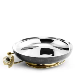 Best Sale ⌛ Michael Aram Anemone Small Footed Bowl Silver 🎉