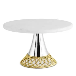 Promo 👏 Michael Aram Love Knot Cake Stand White/gold 😍