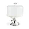 Best deal ⭐ Michael Aram White Orchid Cake Stand With Dome Silver 🛒