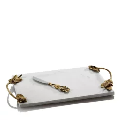 Best deal ๐ Michael Aram Hydrangea Cheese Board With Knife White ๐