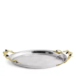 Flash Sale ⭐ Michael Aram Olive Branch Serving Tray Silver 🔥