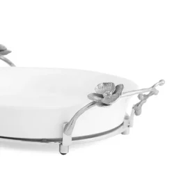New 🥰 Michael Aram White Orchid Pie Plate Silver 😀 -Michael Aram Sales Store unnamed file 1269