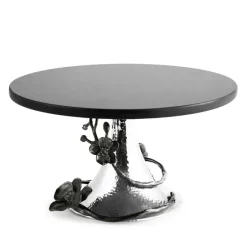 Deals ✔️ Michael Aram Black Orchid Cake Stand Black Nickel Plate ✔️