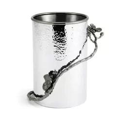 Brand new 🔥 Michael Aram Black Orchid Utensil Holder Silver 🌟