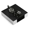 Promo 🎁 Michael Aram Black Orchid Cocktail Napkin Holder Nickel Plate 🥰