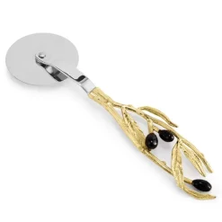 Buy 💯 Michael Aram Olive Branch Pizza Cutter Gold 🧨