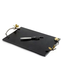 New 🤩 Michael Aram Butterfly Ginkgo Cheeseboard With Knife Black/silver/gold 🌟 -Michael Aram Sales Store unnamed file 1385
