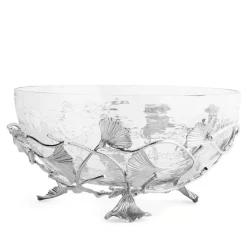 Best reviews of 🤩 Michael Aram Ginkgo Medium Glass Bowl - 100% Exclusive Silver 🌟