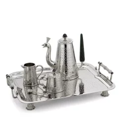 Coupon 😍 Michael Aram Mughal Garden Tea Set Silver 😍
