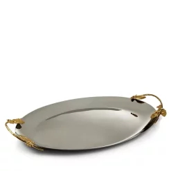 Promo 😍 Michael Aram Hydrangea Small Oval Tray Silver ✨