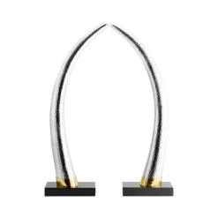 Promo 🧨 Michael Aram Metal Tusk Sculpture, Set Of 2 Silver/gold 🧨