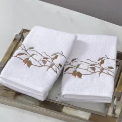 Best deal 👍 Michael Aram Branch Embroidered Hand Towel Set Brown ✨