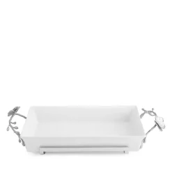 Wholesale ๐ Michael Aram White Orchid 3-Quart Casserole Dish Silver ๐