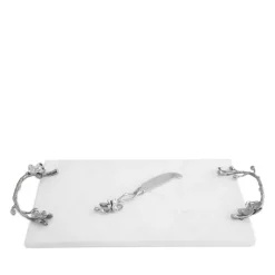 Outlet 💯 Michael Aram White Orchid Cheese Board With Knife 🔔