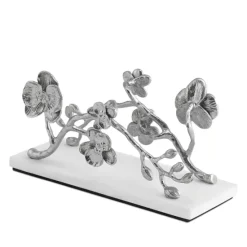 Brand new 👏 Michael Aram White Orchid Vertical Napkin Holder Silver 🔔