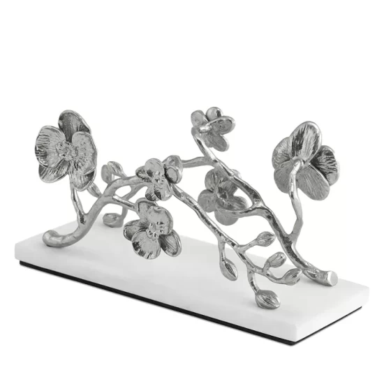 Brand new ๐ Michael Aram White Orchid Vertical Napkin Holder Silver ๐ 1 Brand new ๐ Michael Aram White Orchid Vertical Napkin Holder Silver ๐