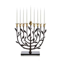 Discount 🧨 Michael Aram Pomegranate Kosher Menorah Black/gold ✨