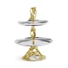 New 🔔 Michael Aram Hydrangea 2-Tier Etagere Silver/gold ⭐