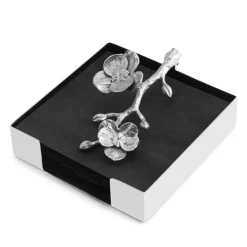 New 😉 Michael Aram White Orchid Napkin Holder Stainless Steel 🎁 -Michael Aram Sales Store unnamed file 590