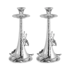 Best reviews of 👏 Michael Aram White Orchid Taper Candleholder, Set Of 2 Stainless Steel 🥰