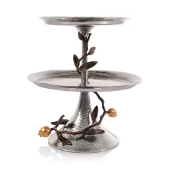 Discount 😍 Michael Aram Pomegranate 2-Tier Etagere Silver 🎁
