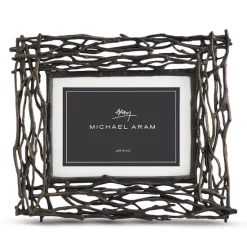 Promo 😀 Michael Aram Oxidized Twig Frame, 7" X 5" Metal 🎉