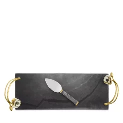 Brand new 🔥 Michael Aram Anemone Small Cheeseboard With Spreader Black ⌛ -Michael Aram Sales Store unnamed file 678