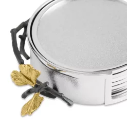 Promo 🎉 Michael Aram Butterfly Ginkgo Coaster, Set Of 6 Silver 👏 -Michael Aram Sales Store unnamed file 687