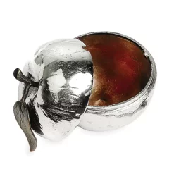 Cheap ๐ Michael Aram Apple Honey Pot With Spoon Silver ๐งจ