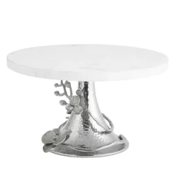 Flash Sale ❤️ Michael Aram White Orchid Cake Stand Marble/nickel ✨