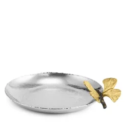 Best reviews of 💯 Michael Aram Butterfly Ginkgo Round Trinket Tray Silver 👏