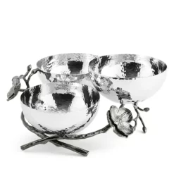 New 🔥 Michael Aram Black Orchid Triple Nut Dish No Color ⭐