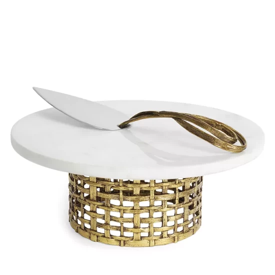 Brand new ๐ Michael Aram Palm Cake Stand White/gold ๐ 5 Brand new ๐ Michael Aram Palm Cake Stand White/gold ๐ - Image 5