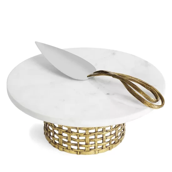 Brand new ๐ Michael Aram Palm Cake Stand White/gold ๐ 6 Brand new ๐ Michael Aram Palm Cake Stand White/gold ๐ - Image 6
