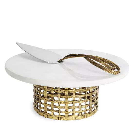 Brand new ๐ Michael Aram Palm Cake Stand White/gold ๐ 7 Brand new ๐ Michael Aram Palm Cake Stand White/gold ๐ - Image 7