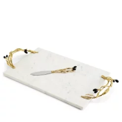 New ⭐ Michael Aram Olive Branch Cheese Board With Knife No Color 🎉 -Michael Aram Sales Store unnamed file 918