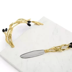 New ⭐ Michael Aram Olive Branch Cheese Board With Knife No Color 🎉 -Michael Aram Sales Store unnamed file 919