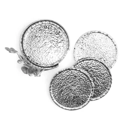New 👍 Michael Aram White Orchid Coasters, Set Of 6 Silver ✔️ -Michael Aram Sales Store unnamed file 991